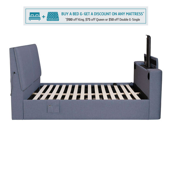 Galaxy TV Bed King Charcoal