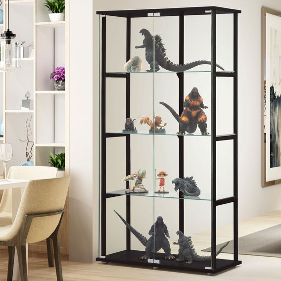 East Glass 4-Tier Display Cabinet