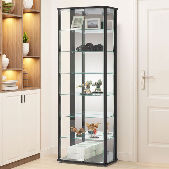 East Glass 7-Tier Display Cabinet