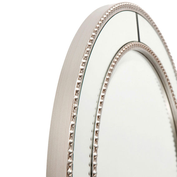 Zeta Wall Mirror Antique Silver