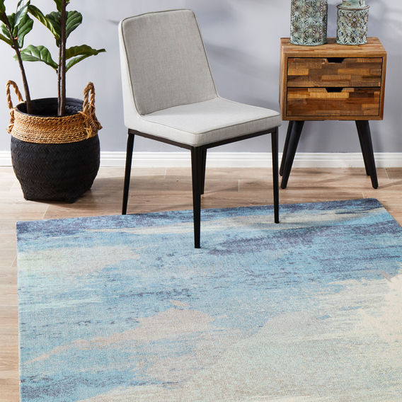 City Blue Modern Rug 320X230