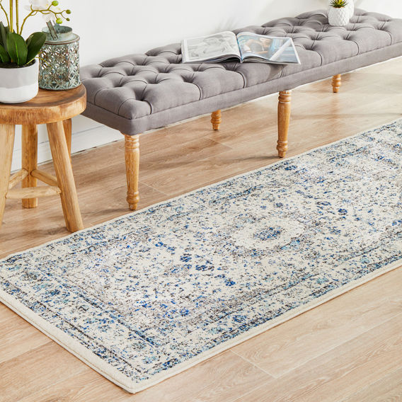 Evoke Mist White Rug Runner 300X80