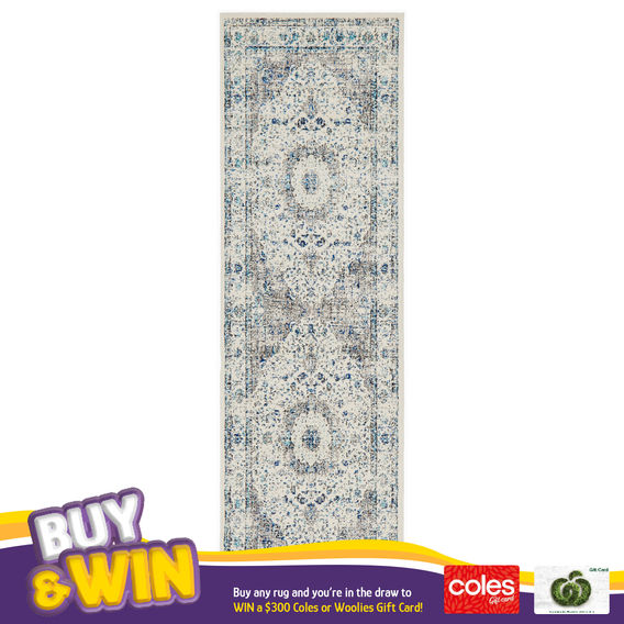 Evoke Mist White Rug Runner 300X80