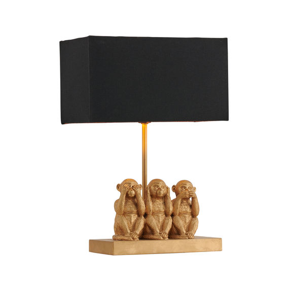 Three Wise Monkeys Table Lamp