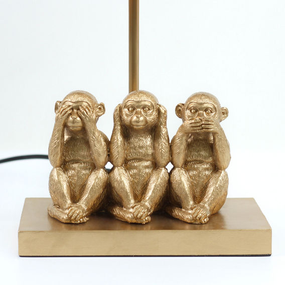 Three Wise Monkeys Table Lamp