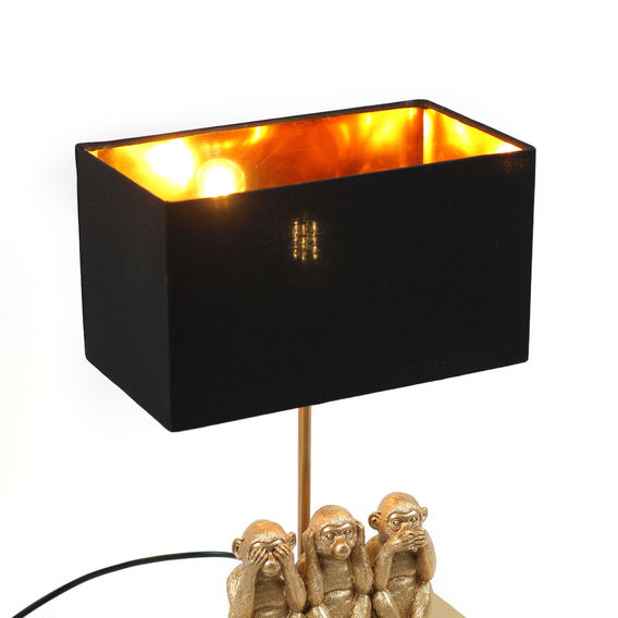 Three Wise Monkeys Table Lamp