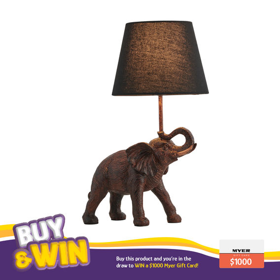 Elephant Trunk Up Table Lamp