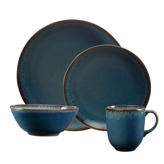 Mason Cash Stoneware 16pc Dining Set Reactive Blue