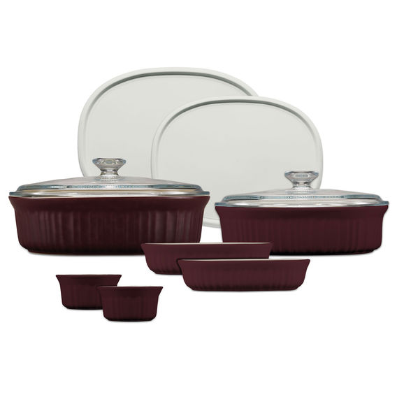 Corningware French Colours Cabernet 10pc Set