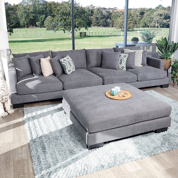 Dallas 4 Seater with Ottoman Mist