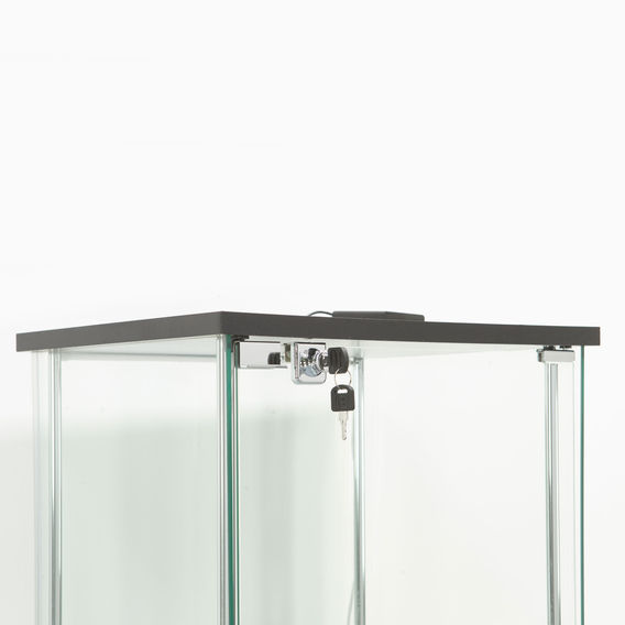 West Glass 4-Tier LED Display Cabinet