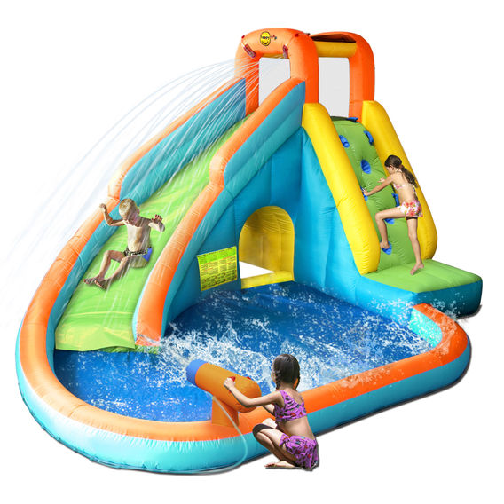 Happy Hop Water Slide with Pool and Cannon