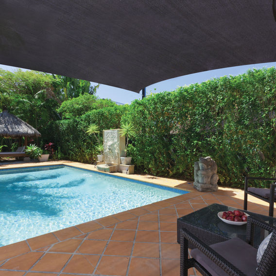 Durashield Shade Sail Platinum 3.6m Square -  Charcoal