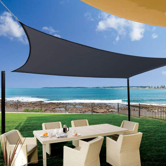 Durashield Shade Sail Platinum 3m x 5m Rectangle - Charcoal