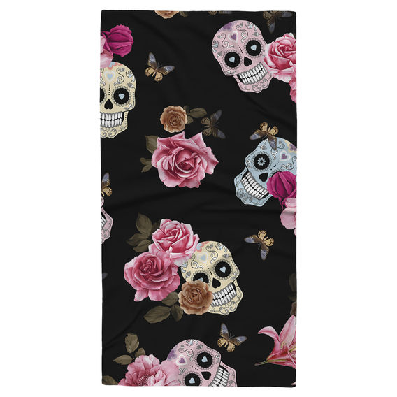 Beach Towel and Tote Pack - Day of the Dead