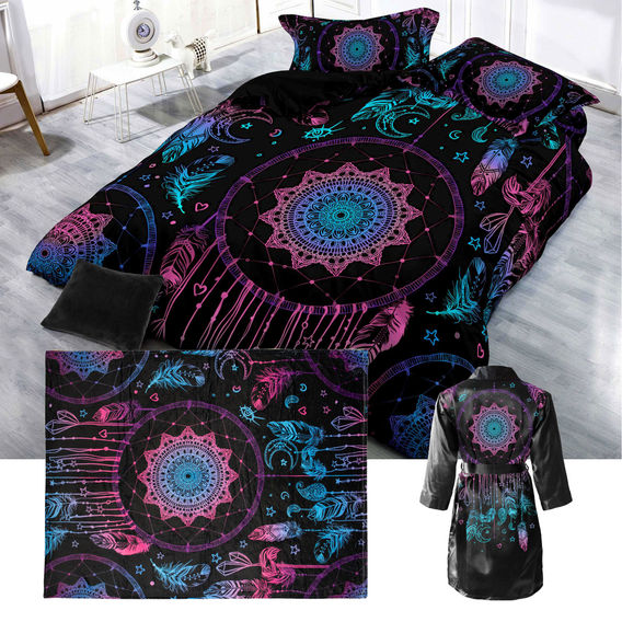 Dreamcatcher Printed Quilt Bundle - King