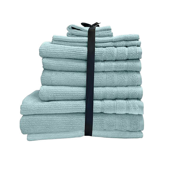 Cairo 11 Piece Towel Pack - Aqua Ice