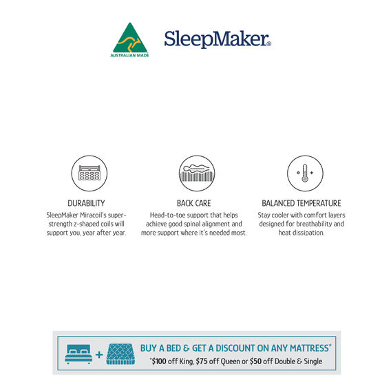 Sleepmaker M102 Medium Mattress - Double