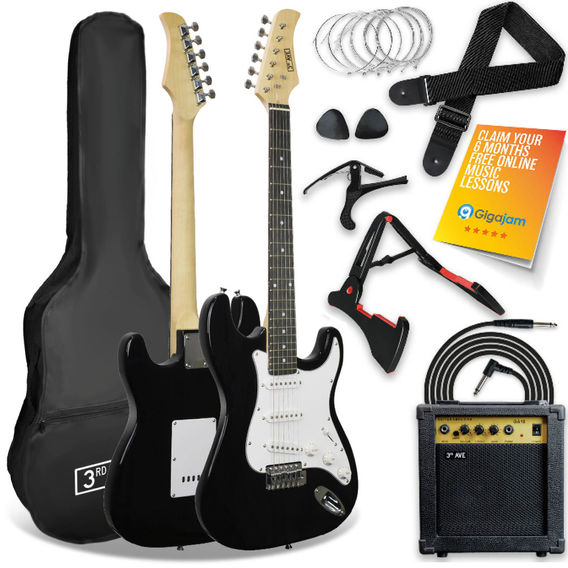 3rd Avenue Electric Guitar Pack - Black