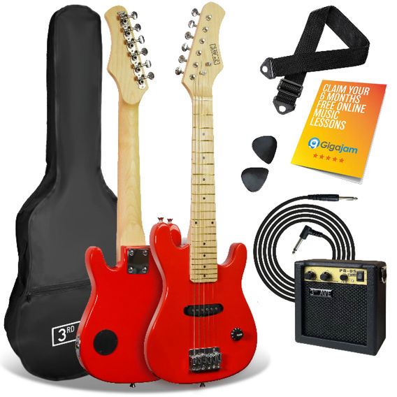 3rd Avenue Junior Electric Guitar Pack - Red 