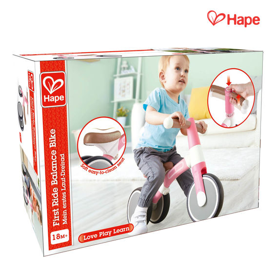 Hape First Ride Balance Bike - Pink