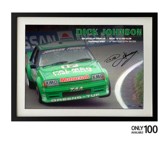 Dick Johnson 40th Anniversary 1984 Drivers Championship Hand Signed Framed Print