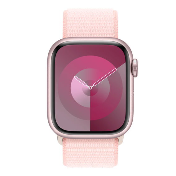 Apple Watch Series 9 GPS - 41mm Pink Aluminium with Light Pink Sport Loop