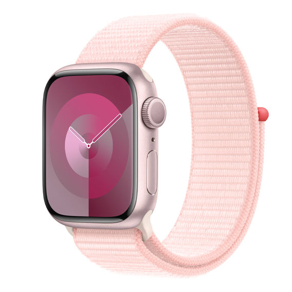 Apple Watch Series 9 GPS - 41mm Pink Aluminium with Light Pink Sport Loop