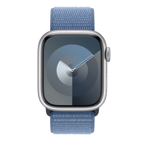 Apple Watch Series 9 Cellular - 41mm Silver Aluminium with Winter Blue Sport Loop