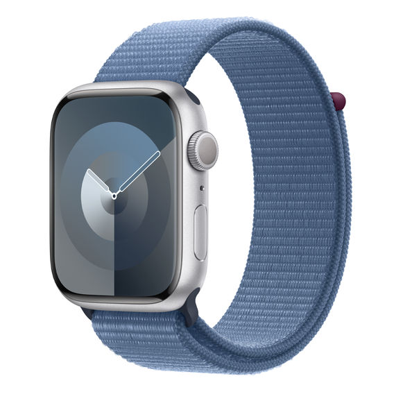 Apple Watch Series 9 GPS - 45mm Silver Aluminium with Winter Blue Sport Loop