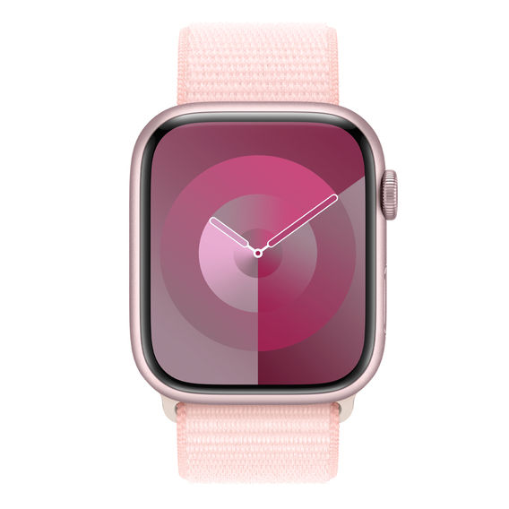 Apple Watch Series 9 GPS - 45mm Pink Aluminium with Light Pink Sport Loop