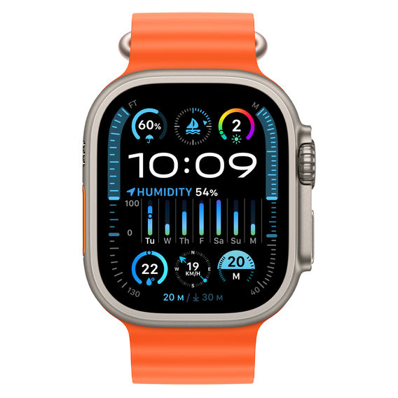 Apple Watch Series 9 Ultra 2 Cell - Titanium Orange Ocean Band