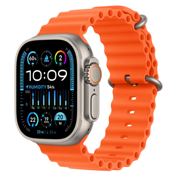 Apple Watch Series 9 Ultra 2 Cell - Titanium Orange Ocean Band