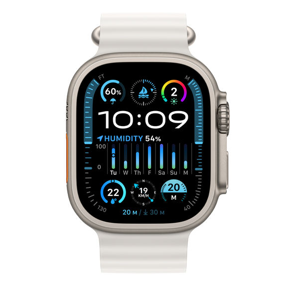 Apple Watch Series 9 Ultra 2 Cell - Titanium White Ocean Band