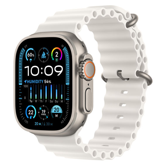 Apple Watch Series 9 Ultra 2 Cell - Titanium White Ocean Band