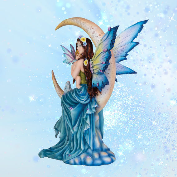 Moon Fairy With Child Figurine