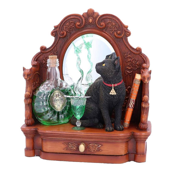 Absinthe Cat Figurine by Lisa Parker