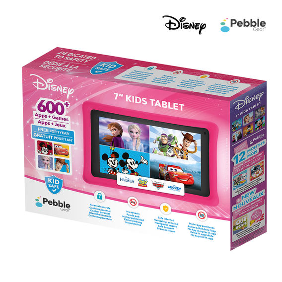 Pebble Gear Disney 7In Kids Tablet Bundle - Pink