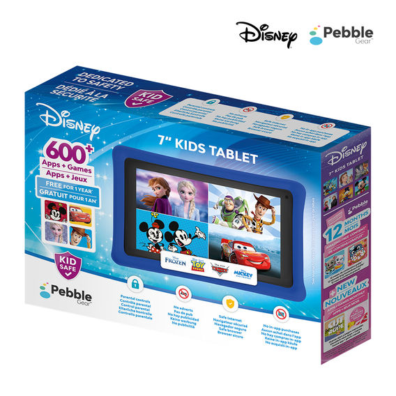 Pebble Gear Disney 7In Kids Tablet Bundle - Blue