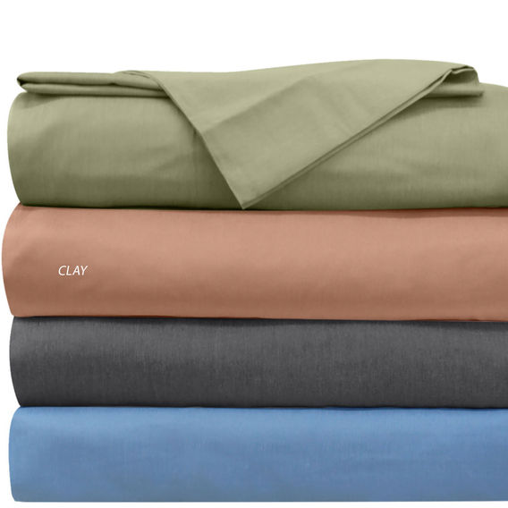 Bamboo Blend 6pc Sheet Set 4 Colours, 3 Sizes  - Clay Mist Double