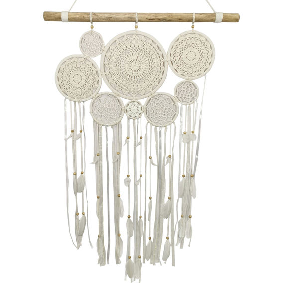 Driftwood Macrame Dream Catcher Wall Art