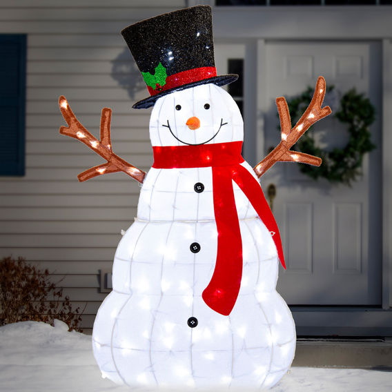 Festive Magic LED Mesh Melting Snowman