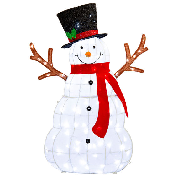 Festive Magic LED Mesh Melting Snowman