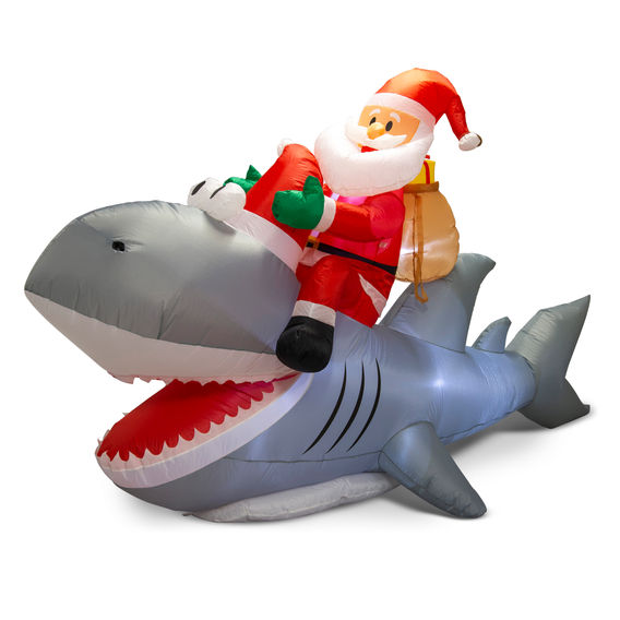 Festive Magic Airpower Santa Shark Rider 2.5m