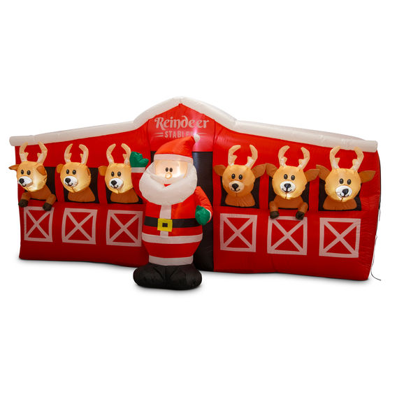 Festive Magic Airpower Santa’s Reindeers Stable 260cm