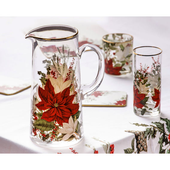 Poinsettia Jug Set