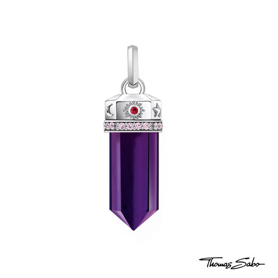 TS Cosmic Synthetic Amethyst Crystal Pendant