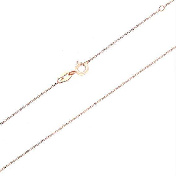 9K Fine Cable Chain 40 - Rose Gold