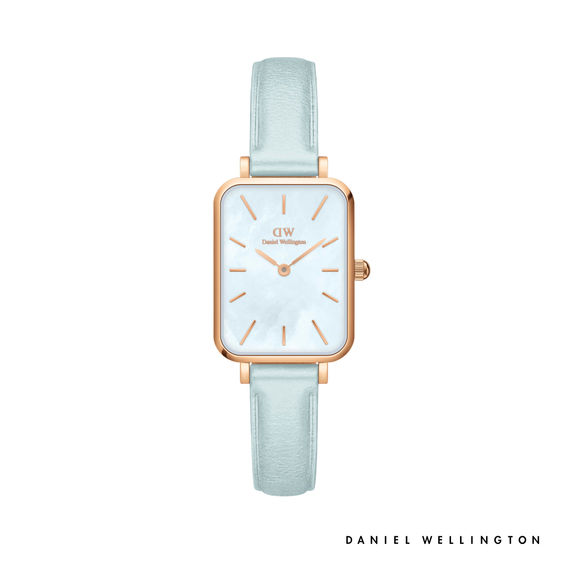 Quadro Bluebell Rose Gold Leather Watch