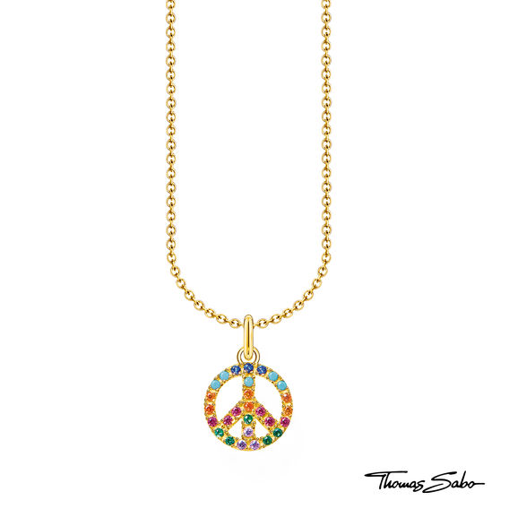 TS Peace Rainbow Necklace
